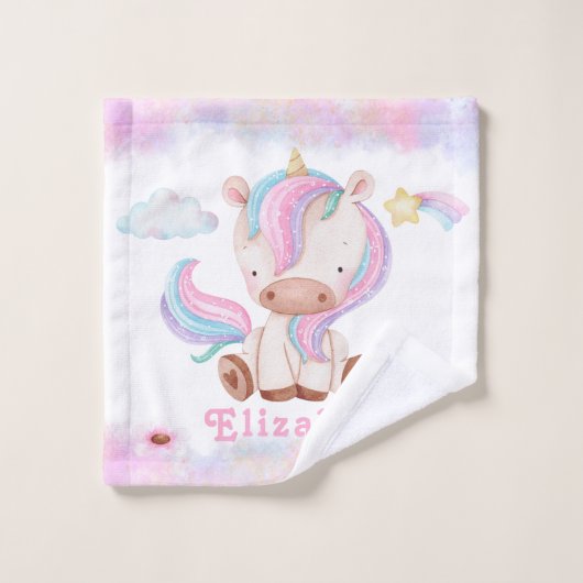 Cute Baby Unicorn Kinder wasdoek Washandje (Wasdoekje)