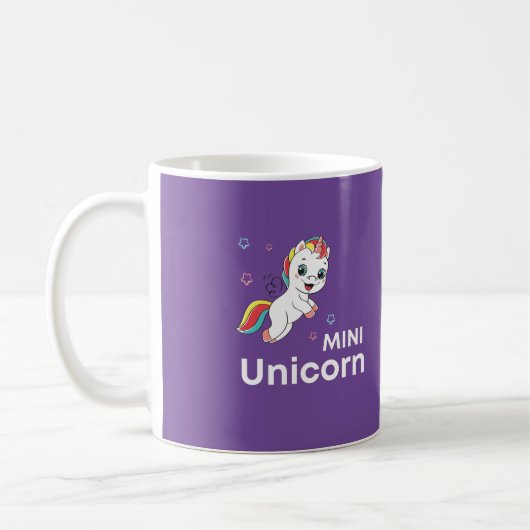 Cute baby unicorn Modern Koffiemok (Links)