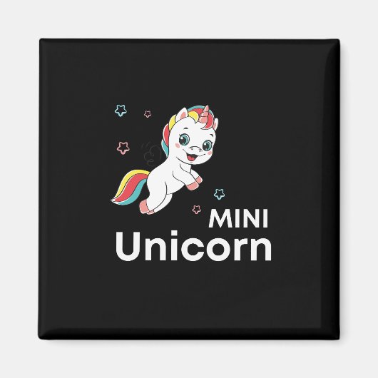 Cute baby unicorn Modern Magneet (Voorkant)