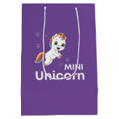 Cute baby unicorn Modern Medium Cadeauzakje (Achterkant)