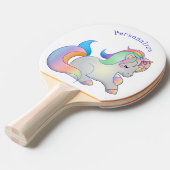 Cute Baby Unicorn Pastel Fantasy Personalized Tafeltennisbatje (Voorkant Gekanteld)