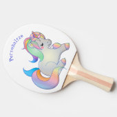 Cute Baby Unicorn Pastel Fantasy Personalized Tafeltennisbatje (Zijkant)
