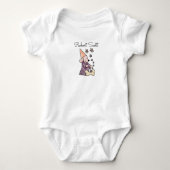 Cute Baby Unisex Blue Elegant Funny Dog Add Name Romper (Voorkant)
