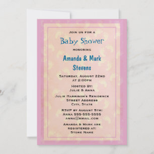 Cute baby voetafdrukken baby shower kaart