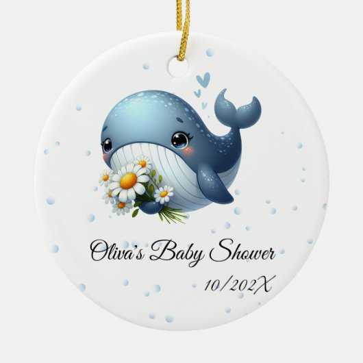 Cute Baby Walvis Baby Shower Ornament (Voorkant)