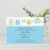 Cute Baby wasgoed Baby shower Kaart (Staand voorkant)