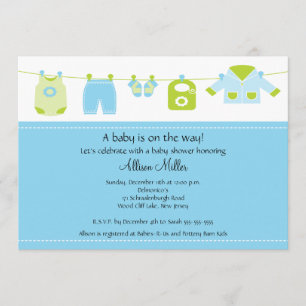Cute Baby wasgoed Baby shower Kaart