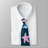 Cute Baby Whale and Starfish Pattern Stropdas (Gebonden)