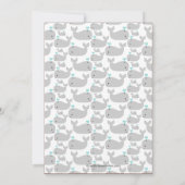 Cute Baby Whale Baby Shower Invitations Kaart (Achterkant)