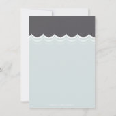Cute Baby Whale Boy Baby Shower Invitations Kaart (Achterkant)