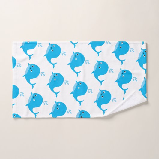 Cute Baby Whale met aangepaste naam Bad Handdoek (Handdoek)