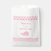 Cute Baby Whale Pink Girl Baby shower Party Bedankzakje (Voorkant)