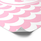 Cute Baby Whale Pink Girl Baby shower Poster (Hoek)
