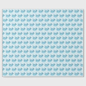Cute Baby Whale Wrapping Paper Cadeaupapier (Vlak)