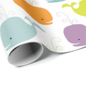 Cute Baby Whales Wrapping Paper Cadeaupapier (Rol Hoek)