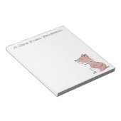 Cute baby whimsical fox-illustratie notitieblok (Schuin)