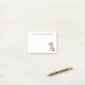 Cute baby whimsical fox-illustratie post-it® notes (Op bureau)