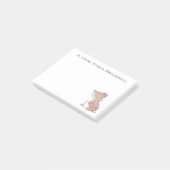 Cute baby whimsical fox-illustratie post-it® notes (Schuin)
