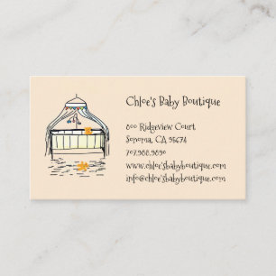 Cute Baby Wieg Baby Boutique Visitekaartje