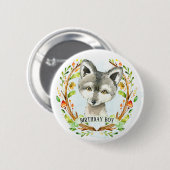 Cute Baby Wolf Ronde Button 5,7 Cm (Voorkant /achterkant)