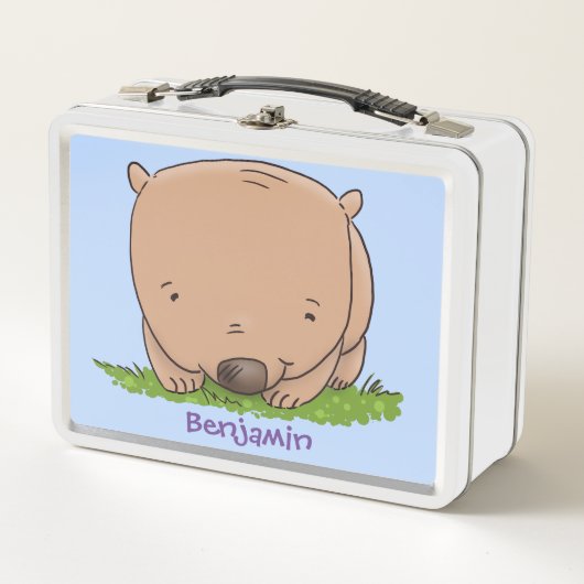Cute baby wombat cartoon illustratie (Voorkant)