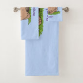 Cute baby wombat cartoon illustratie bad handdoek (Insitu)