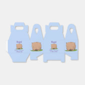 Cute baby wombat cartoon illustratie bedankdoosjes (Uitgevouwen)