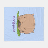 Cute baby wombat cartoon illustratie fleece deken (Voorkant (Horizontaal))