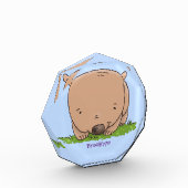 Cute baby wombat cartoon illustratie fotoblokken (Links)