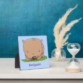 Cute baby wombat cartoon illustratie fotoplaat (Insitu)