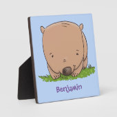 Cute baby wombat cartoon illustratie fotoplaat (Voorkant)