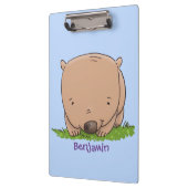 Cute baby wombat cartoon illustratie klembord (Links)
