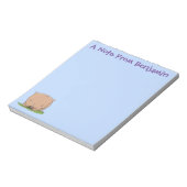 Cute baby wombat cartoon illustratie notitieblok (Linkerzijde)