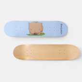Cute baby wombat cartoon illustratie persoonlijk skateboard (Horizontaal)