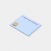 Cute baby wombat cartoon illustratie post-it® notes (Schuin)