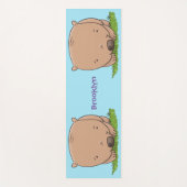 Cute baby wombat cartoon illustratie yogamat (Voorkant)