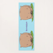 Cute baby wombat cartoon illustratie yogamat (Achterkant)
