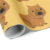 Cute Baby Wombat Design Cadeaupapier (Rol Hoek)