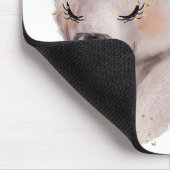 Cute Baby Wombat Gold Speckle Custom Name Muismat (Hoek)