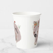 Cute Baby Wombat Gold Speckle Custom Name Papieren Bekers (Rechts)