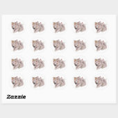 Cute Baby Wombat Gold Speckle Custom Name Ronde Sticker (Vel)