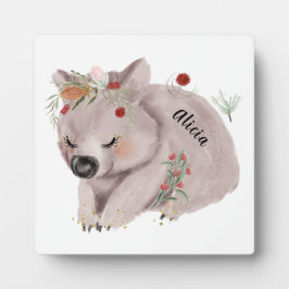 Cute Baby Wombat Gold Spectrum Custom Fotoplaat