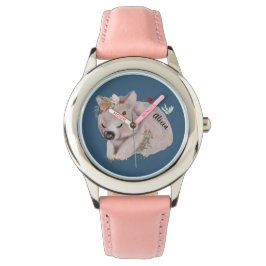 Cute Baby Wombat Gold Spectrum Custom Horloge