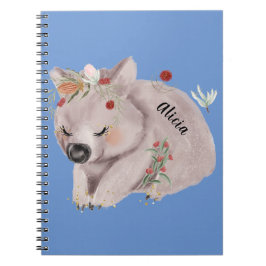 Cute Baby Wombat Gold Spectrum Custom Notitieboek