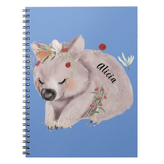 Cute Baby Wombat Gold Spectrum Custom Notitieboek (Voorkant)
