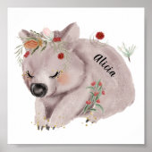 Cute Baby Wombat Gold Spectrum Custom Poster (Voorkant)
