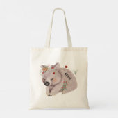 Cute Baby Wombat Gold Spectrum Custom Tote Bag (Achterkant)