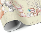 Cute Baby Woodland Animals Gift Wrapping Paper Cadeaupapier (Rol Hoek)
