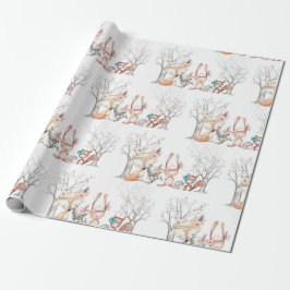 Cute Baby Woodland Animals Gift Wrapping Paper Cadeaupapier