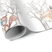 Cute Baby Woodland Animals Gift Wrapping Paper Cadeaupapier (Rol Hoek)